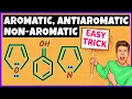 Aromatic Antiaromatic and Nonaromatic Compounds Super Easy Trick