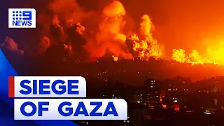 Israel declares a siege on Gaza after Hamas attack | 9 News Australia