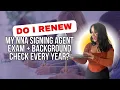 Do I renew my NNA Signing Agent Exam Background Check every year