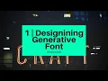 1 Designing Generative Font Processing