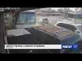 shows crash aftermath of mail carrier stabbing in Kokomo
