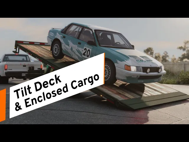 BeamNG.drive - Tilt Deck &amp; Enclosed Cargo Trailers