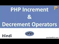 PHP Increment and Decrement Operators How we use it - Hindi