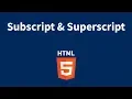 HTML Subscript and Superscript Tags Explained