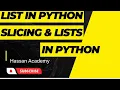 List in Python Indexing in Python List indexing in Python Lecture 05
