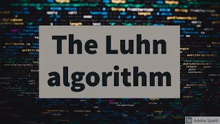 Luhn algorithm by Example