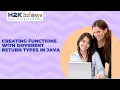 Creating Functions With Different Return Types In JAVA Part 1 Functions With Examples In JAVA