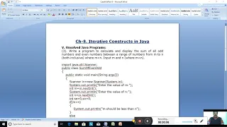 Date- 2021 Class-9 Computer Applications Ch-8 Iterative Constructs in Java Part-9