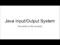 Java input output system file focused in Bangla