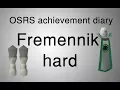 OSRS Fremennik hard diary tasks guide