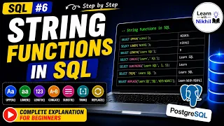 SQL String Functions Explained UPPER LOWER LENGTH CONCAT SUBSTRING SQL Tutorial Hindi