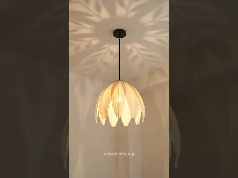 turn corn husks into beautiful hanging lamp #diy #roomdecor