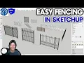EASY FENCING in SketchUp with FlexTools FlexFence