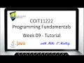 COIT11222 Programming Fundamentals - Week 09 On-Line Tutorial Class recording