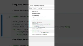 Python One-Liner Read Multiple Excel Sheets into Pandas Instantly