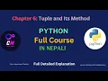 Chapter 6 Tuple and Its Method Python Course in Nepali