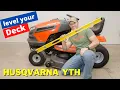 How to level your Husqvarna lawn mower deck YTH