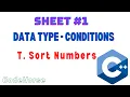 ICPC Assiut Sheet Data type - Conditions T Sort Numbers C Beginners codehorse