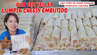 1,000 TUBO SA ISANG GAWAAN OUR BEST SELLER LUMPIA EMBUTIDO | Complete Costing | Tipid Tips atbp