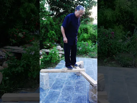 中国传统桥梁三军桥的搭建 Building a Traditional Chinese Sanjun Bridge#woodworking