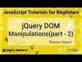 JQuery DOM Manipulations Part 2