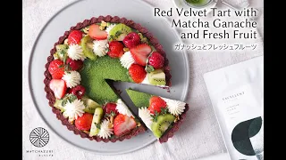 Download Red Velvet Tart with Matcha Ganache and Fresh Fruits MP3