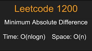 Minimum Absolute Difference - Leetcode 1200
