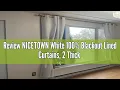 Review NICETOWN White 100 Blackout Lined Curtains 2 Thick Layers Completely Blackout Window Treatm