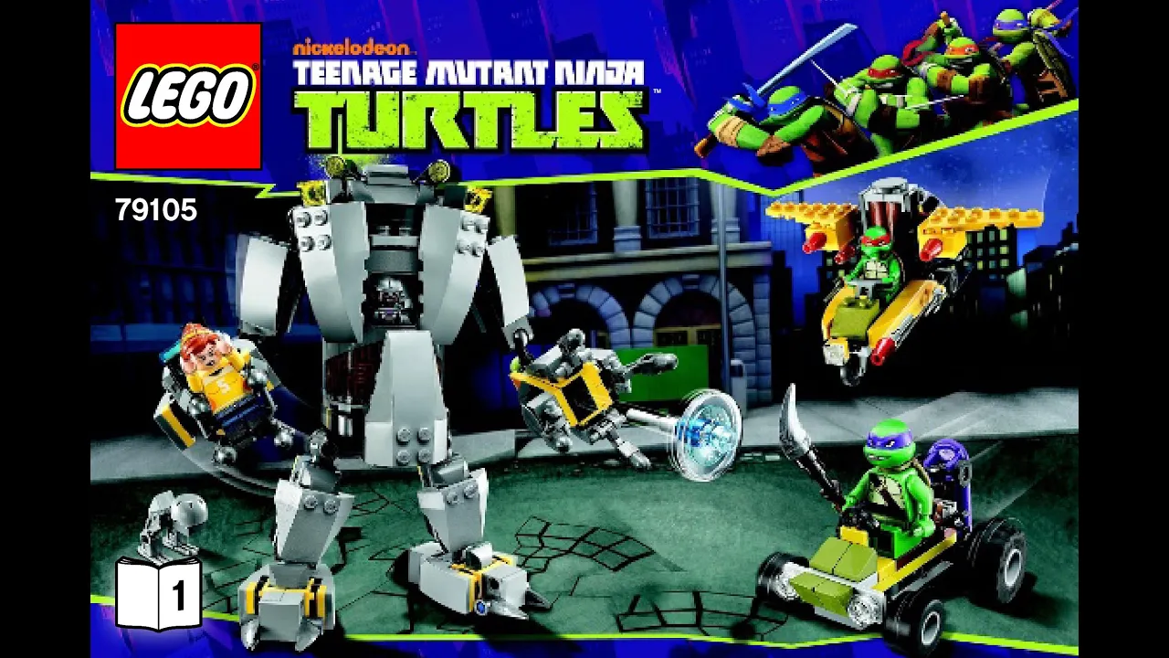 LEGO Teenage Ninja Mutant Turtles Baxter Robot Rampage 79105. 