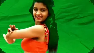 Very Beautiful Girl Dance in Green Background Green Screen! Live Exclusive Video Stock Footage HD