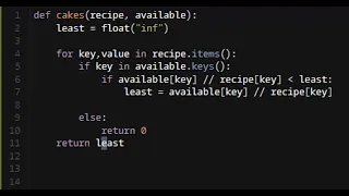Python - Pete the Baker Codewars 5KYU
