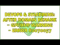 DevOps SysAdmins After Domain Rename - gpfixup warning