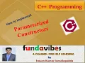 Parameterized Constructors in C