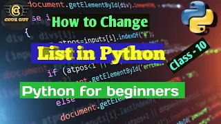 10 Python Bangla Tutorial - How to Change List in Python