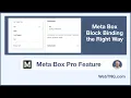 Meta Box Block Binding