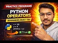 Python Operator Programs for Beginners Assignment Comparison Operators