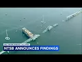 NTSB announces finding from Baltimore bridge collapse