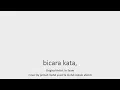 In-team - Bicara Kata. Jarinah Mohd Yusof & Mohd Rostam Afendi Cover.