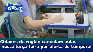 Alto vale: cidades da região cancelam aulas nesta terça-feira por alerta de temporal