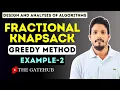 Knapsack Problem using Greedy Method Example-2 GATECSE DAA