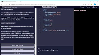 Basic CSS Override Styles in Subsequent CSS freeCodeCamp