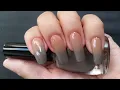 Easy Ombre Nail Art Nude to Gray Gradient Rose Diy