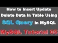 Insert Update Delete Data Using SQL Query In MySQL Database - 05