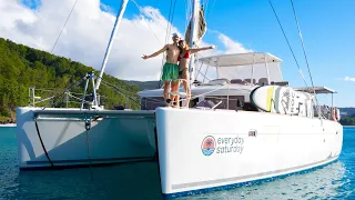 OUR HOME…sailing into volcano territory