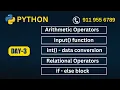 Python Arithmetic Operators Relational Operators Ameerpet Technologies By Srinivas