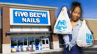 Doing My Nails for CHEAP with FIVE BELOW Products