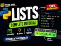 Python Lists Complete Tutorial Beginner to Advanced