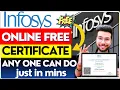 FREE Online Courses with Certificate by Infosys Get Certificate in Just 5 Min