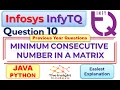 Infosys infyTQ Coding JAVA Python Question10 infyTQ Previous Slot Coding Question Answer Explained