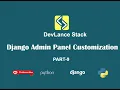 Django admin panel customisation with paging search filter tutorials for beginner